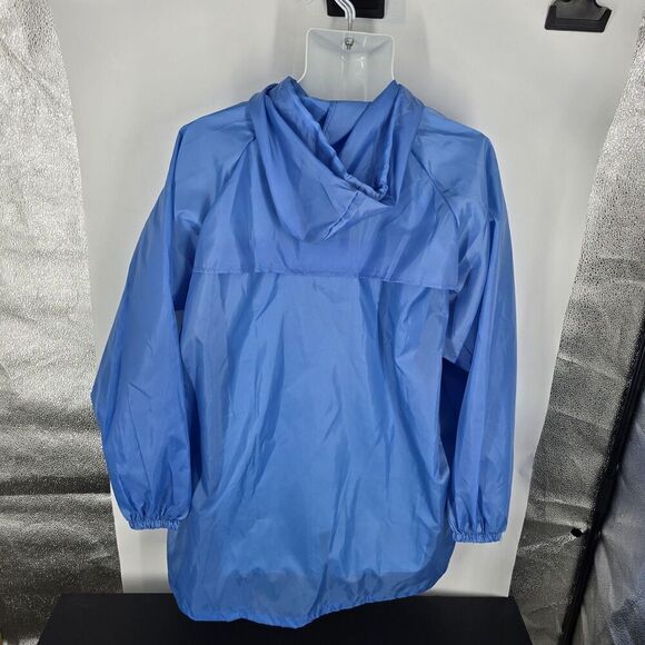 Defenders of Wildlife Jacket Mens One Size Blue Hooded Full Zip Rain Windbreaker - Picture 4 of 6